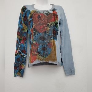 Vertigo Paris  Floral Embedded  Sweater.